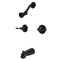 Kingston Brass Tub and Shower Faucet, Matte Black KB240KL - alternate 1